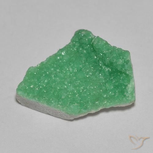 Variscita drusa Verde albahaca claro natural de 3.27 ct, Elegante, Opaco