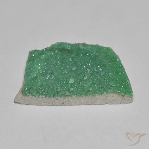 Variscita drusa Verde medio natural de 3.73 ct, Elegante, Opaco