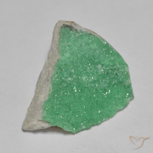 Variscita drusa Verde amarillento natural de 4.16 ct, Elegante, Opaco