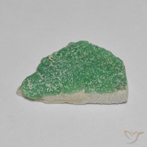 Variscita drusa Verde albahaca claro natural de 4.24 ct, Elegante, Opaco