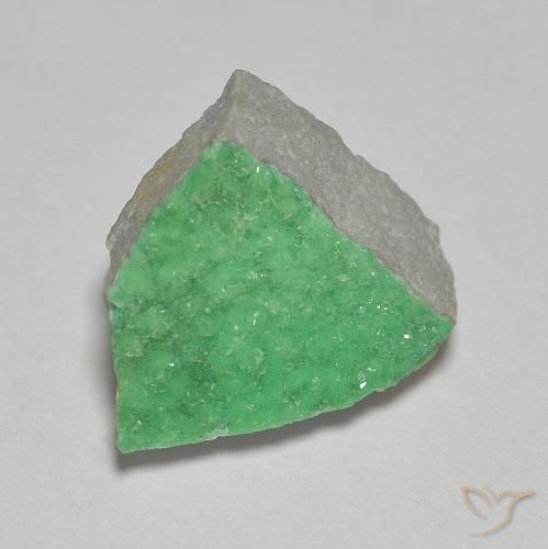 Variscita drusa Verde trébol claro natural de 4.23 ct, Elegante, Opaco