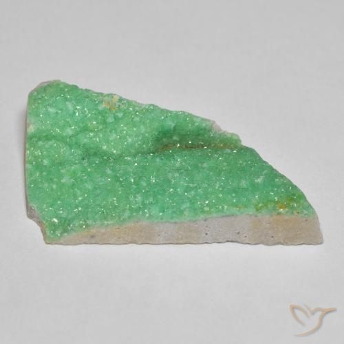 Variscita drusa Verde amarillento natural de 10.71 ct, Elegante, Opaco