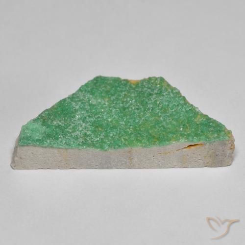 Variscita drusa Verde medio natural de 17.22 ct, Elegante, Opaco