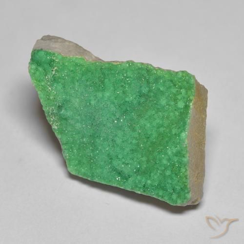 Variscita drusa Verde amarillento natural de 14.38 ct, Elegante, Opaco