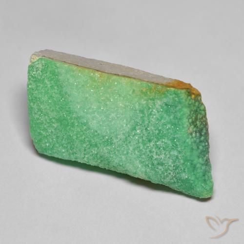 Variscita drusa Verde amarillento natural de 13.47 ct, Elegante, Opaco