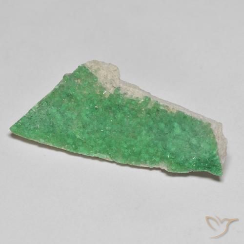 Variscita drusa Verde helecho intenso natural de 6.91 ct, Elegante, Opaco