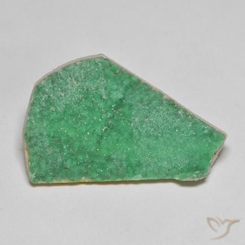 Variscita drusa Verde medio natural de 9.16 ct, Elegante, Opaco