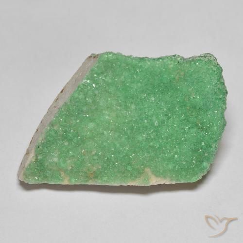 18.05ct Natural Verde trébol claro Drusa variscita, Elegante, Opaco