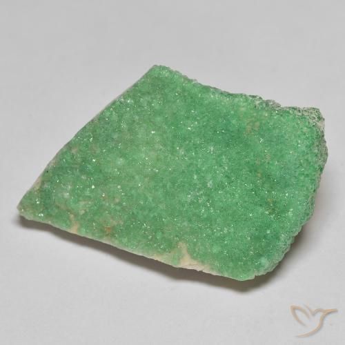 Variscita drusa Verde trébol claro natural de 18.05 ct, Elegante, Opaco