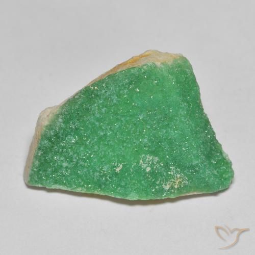 12.53ct Natural Verde helecho intenso Variscita drusa, Elegante, Opaco