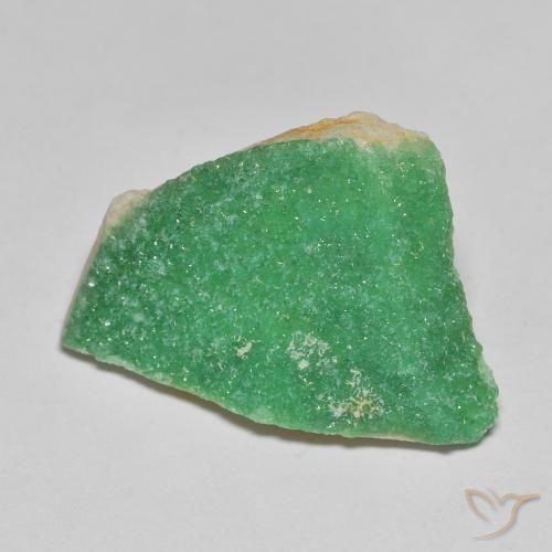 Variscita drusa Verde helecho intenso natural de 12.53 ct, Elegante, Opaco