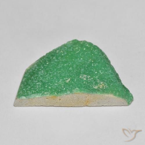 Variscita drusa Verde helecho intenso natural de 12.53 ct, Elegante, Opaco