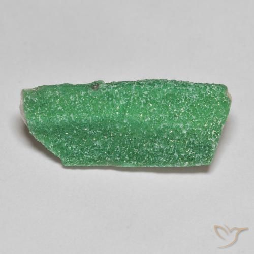 6.29ct Natural Verde helecho intenso Variscita drusa, Elegante, Opaco