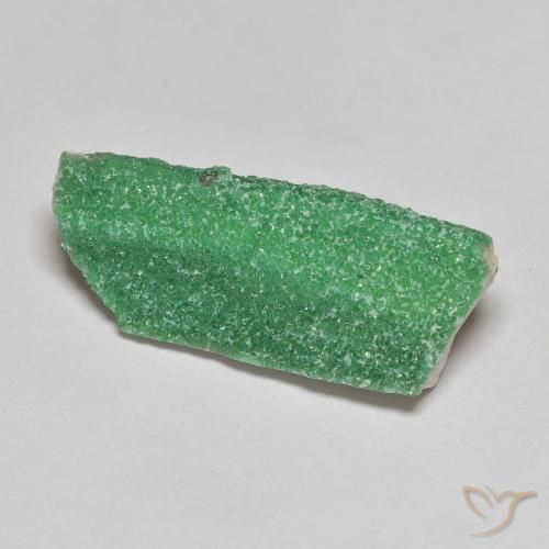 Variscita drusa Verde helecho intenso natural de 6.29 ct, Elegante, Opaco