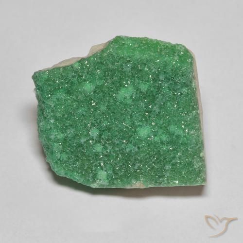 Drusa de variscita verde natural de 8,21 ct, forma elegante, opaco