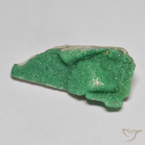 8.95ct Natural Verde helecho intenso Variscita drusa, Elegante, Opaco