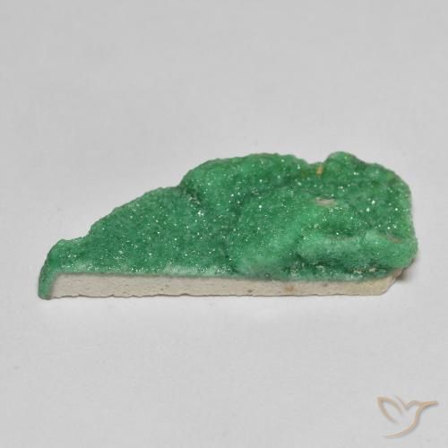 Variscita drusa Verde helecho intenso natural de 8.95 ct, Elegante, Opaco