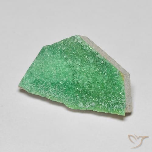 8.41ct Natural Verde medio Drusa variscita, Elegante, Opaco