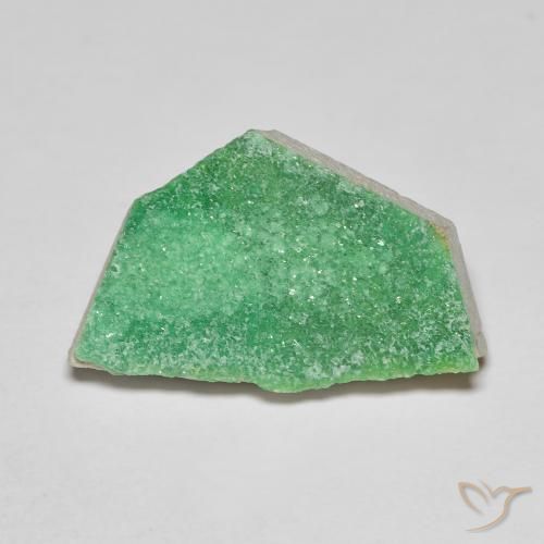 Variscita drusa Verde medio natural de 8.41 ct, Elegante, Opaco
