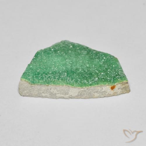 Variscita drusa Verde medio natural de 8.41 ct, Elegante, Opaco