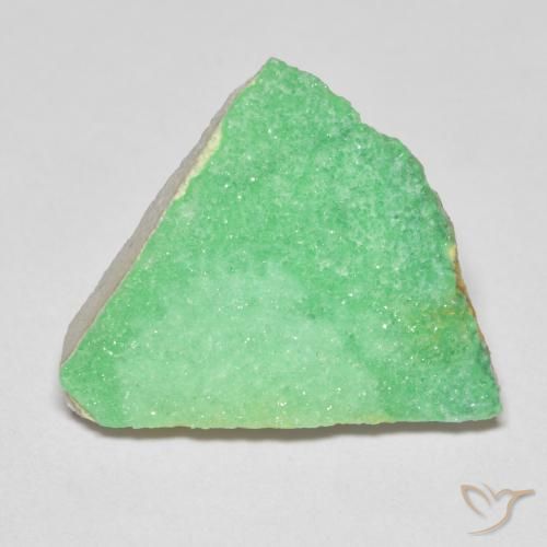 7.84ct Natural Verde amarillento pálido Drusa variscita, Elegante, Opaco