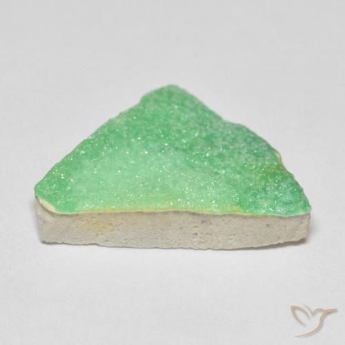Variscita drusa Verde amarillento pálido natural de 7.84 ct, Elegante, Opaco