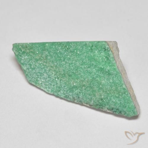 Variscita drusa Verde medio natural de 8.04 ct, Elegante, Opaco