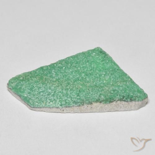 Variscita drusa Verde medio natural de 8.04 ct, Elegante, Opaco