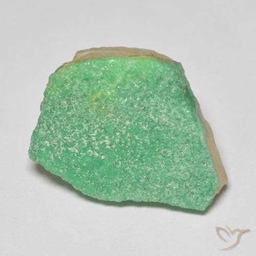 Variscita drusa Verde amarillento natural de 11.46 ct, Elegante, Opaco