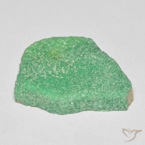 Variscita drusa Verde amarillento natural de 11.46 ct, Elegante, Opaco