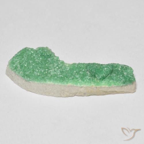 Variscita drusa Verde amarillento natural de 6.22 ct, Elegante, Opaco