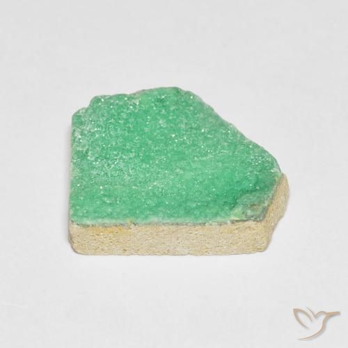 Variscita drusa Verde menta natural de 6.07 ct, Elegante, Opaco