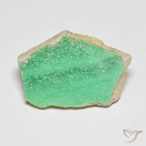 7.10ct Natural Verde menta Variscita drusa, Elegante, Opaco