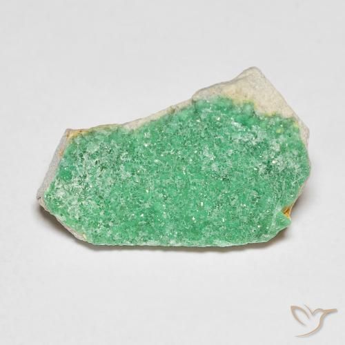 6.19ct Natural Verde trébol Variscita drusa, Elegante, Opaco
