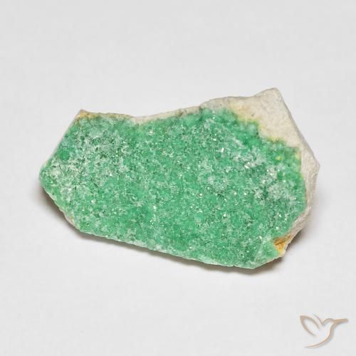 Variscita drusa Verde trébol natural de 6.19 ct, Elegante, Opaco