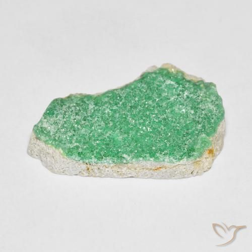 Variscita drusa Verde trébol natural de 6.19 ct, Elegante, Opaco