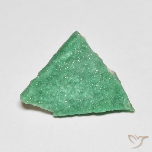 Variscita drusa Verde albahaca claro natural de 3.67 ct, Forma elegante, Opaco