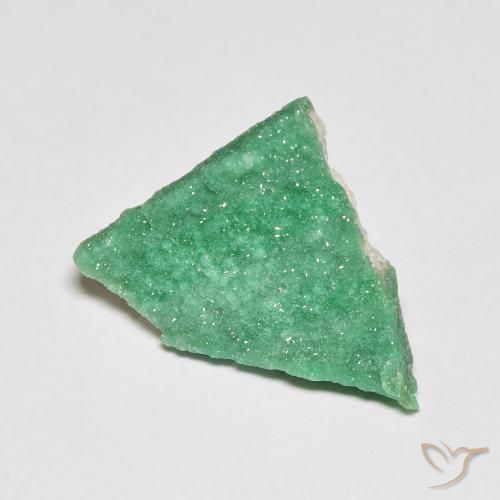 Variscita drusa Verde albahaca claro natural de 3.67 ct, Forma elegante, Opaco