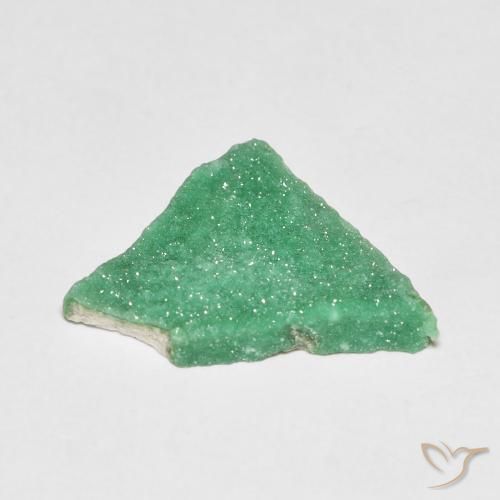Variscita drusa Verde albahaca claro natural de 3.67 ct, Forma elegante, Opaco