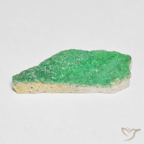 Variscita drusa Verde amarillento natural de 4.42 ct, Elegante, Opaco