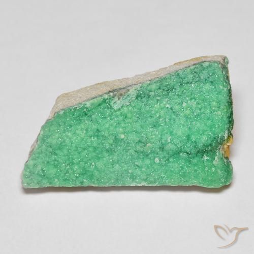7.28ct Natural Verde albahaca claro Variscita drusa, Elegante, Opaco