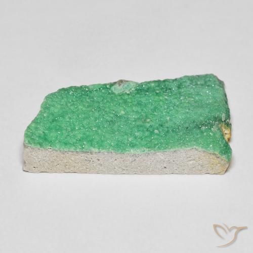 Variscita drusa Verde albahaca claro natural de 7.28 ct, Elegante, Opaco