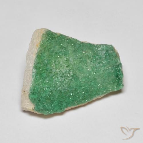 Variscita drusa Verde medio natural de 6.88 ct, Elegante, Opaco