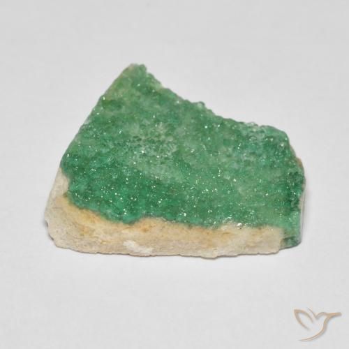Variscita drusa Verde medio natural de 6.88 ct, Elegante, Opaco