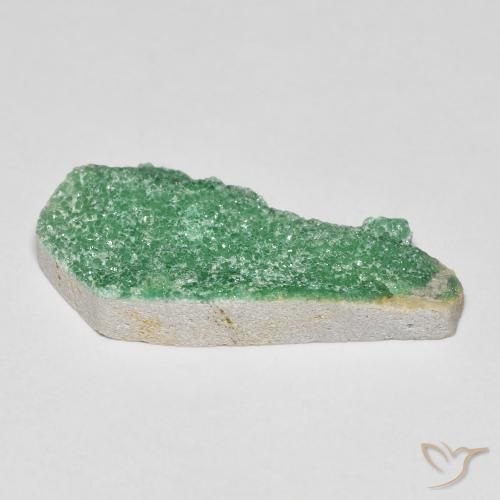 Variscita drusa Verde amarillento natural de 6.96 ct, Elegante, Opaco