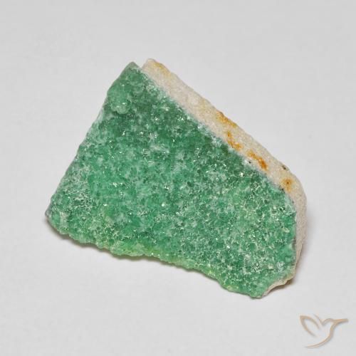 Variscita drusa Verde trébol natural de 4.25 ct, Elegante, Opaco