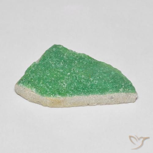 Variscita drusa Verde medio natural de 6.95 ct, Elegante, Opaco