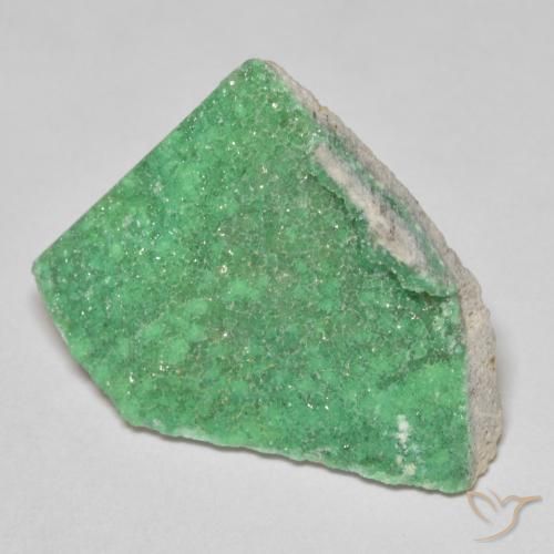 10.77ct Natural Verde trébol claro Variscita drusa, Elegante, Opaco