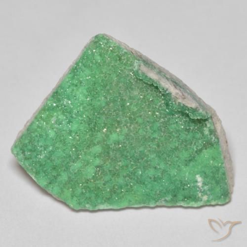 Variscita drusa Verde trébol claro natural de 10.77 ct, Elegante, Opaco