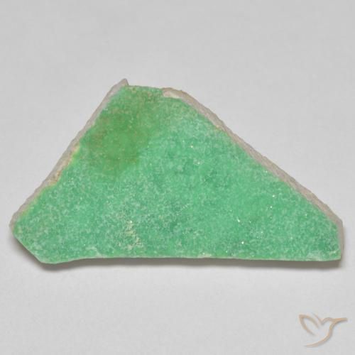 Variscita drusa Verde trébol claro natural de 12.67 ct, Elegante, Opaco